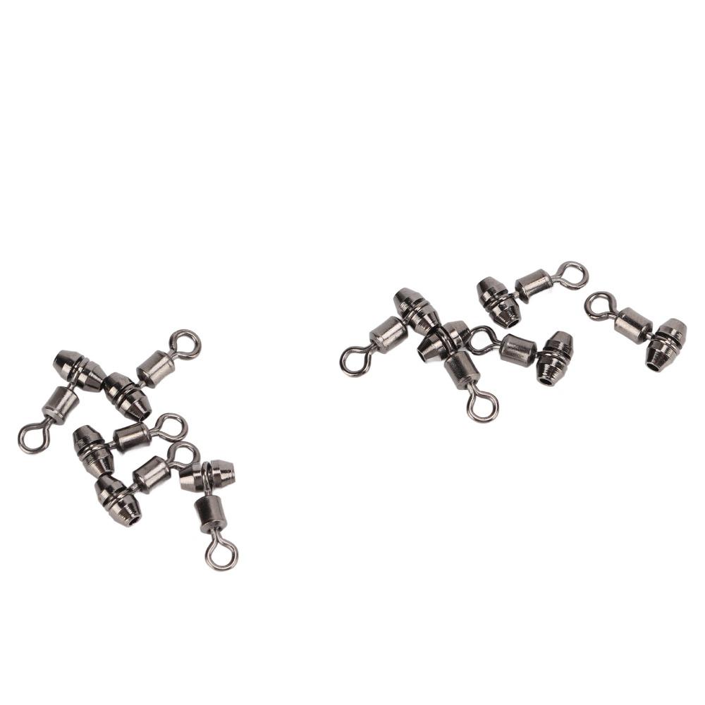 10pcs T Turn Fishing Connectors Mental Fishing Rolling Swivel Triple Swivel  Cross Line Fishing
