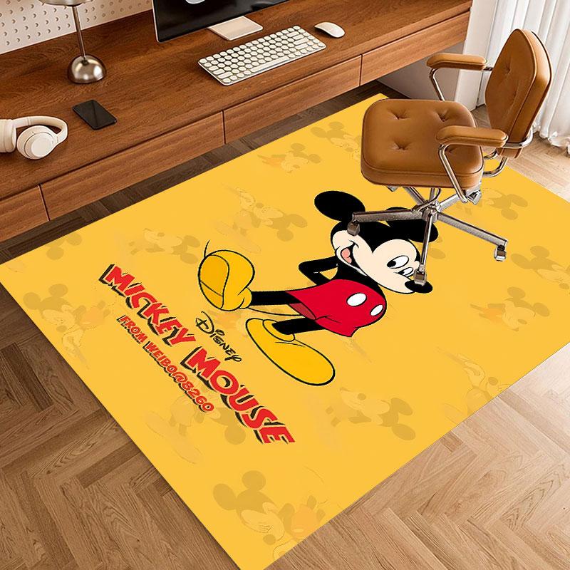 Mickey Mouse cartoon print rug, non-slip and stain-resistant floor protection rug, home décor.
