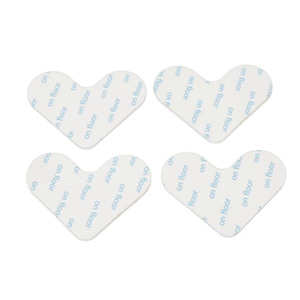 4 Pack Double Sided Carpet Tape Reusable Washable Heart Shape Slip Resistant Ultra Thin Area Rug