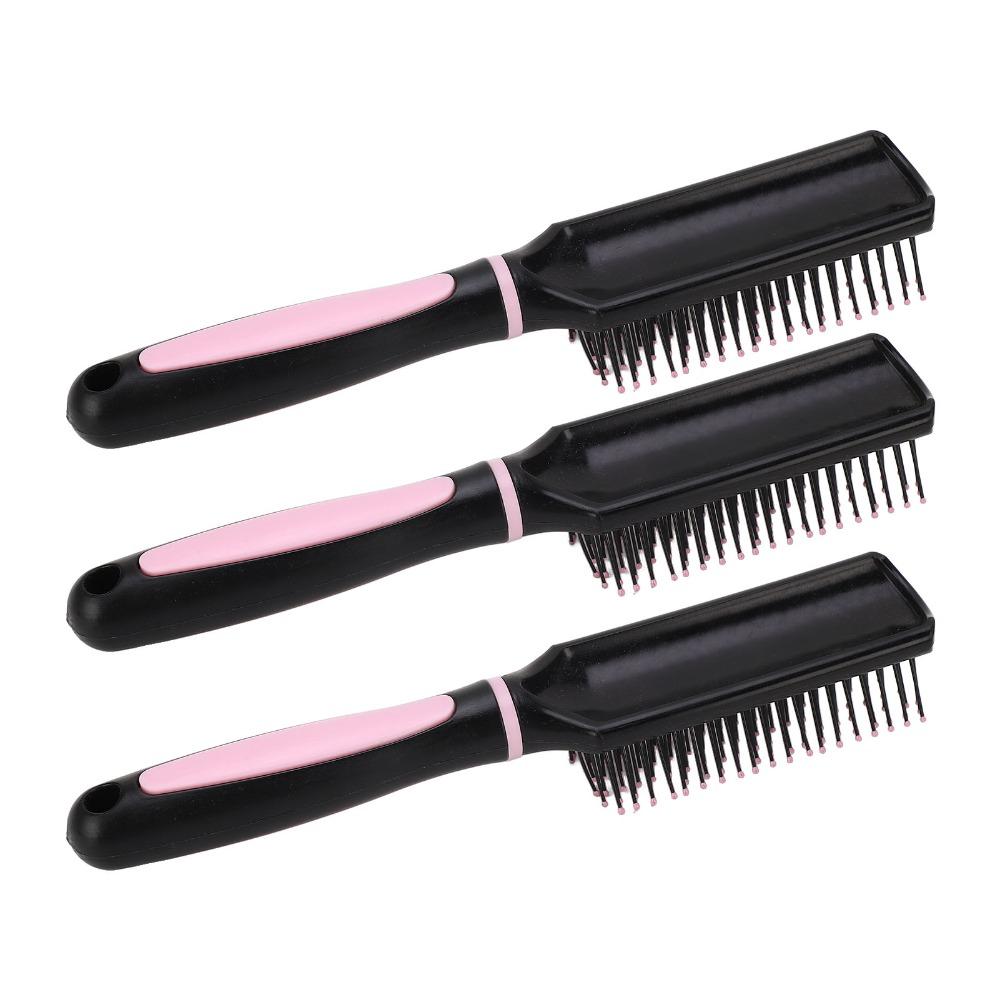 3pcs Rounded Comb Teeth Scalp Massage Brush Professional Detangling Hair Brush  For Women