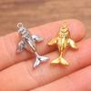 1Pcs 17X25mm Stainless Steel Jewelry Accessories Whale Pendant