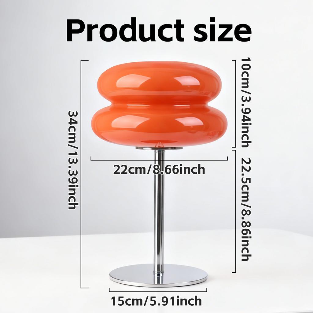 Macaron Skleněná stolní lampa Trichromatické stmívání Atmosféra obývacího pokoje Lampy Ochrana očí Noční světlo Dívka Ložnice Dekor