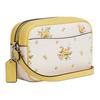 Coach Jamie 19 Floral Print Pebble Leather Camera Bag Women Shoulder Bag Yellow White CAQ38-SVCAH
