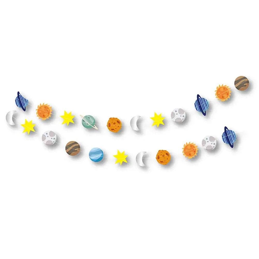 Astronaut Rocket Astronaut Garlands Banner 3m Outer Space Theme Party Decorations  Home Decor