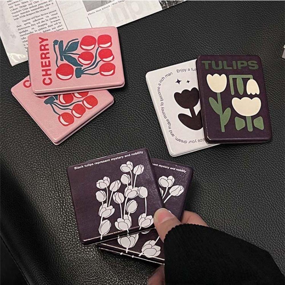 

Girls Gift Makeup Mirror Beauty Magnification Mirror Compact Pocket Mirror Student Dormitory Style 3