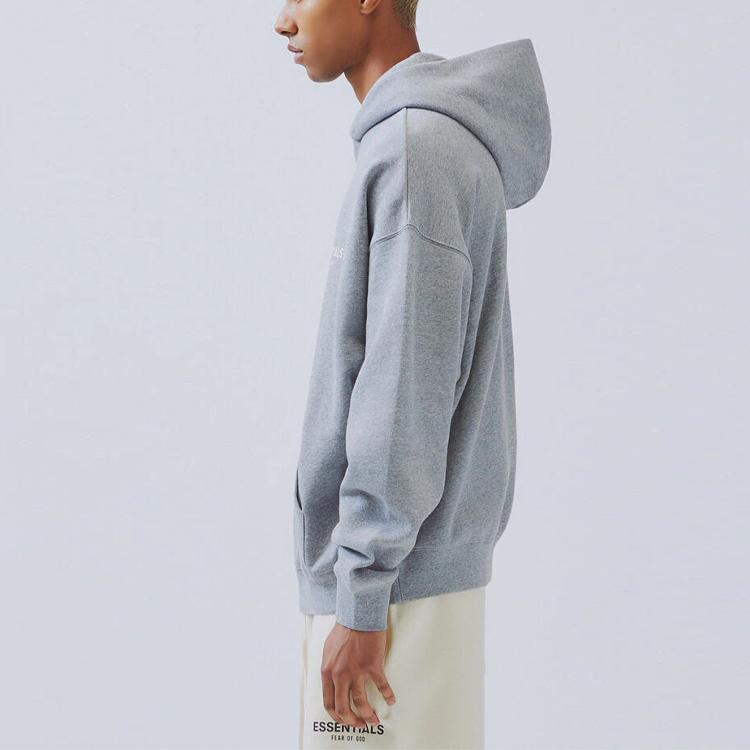 Fear of God Essentials FW19 Pullover Hoodie Men Hoodies Gray 0192250500051004