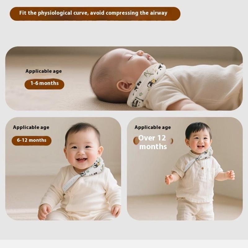 Neugeborenen Kopfkissen mit Baumwoll- und Polyesterfüllung Atmungsaktiver waschbarer Bezug Perfekt für Kinderbett Kinderwagen Reise