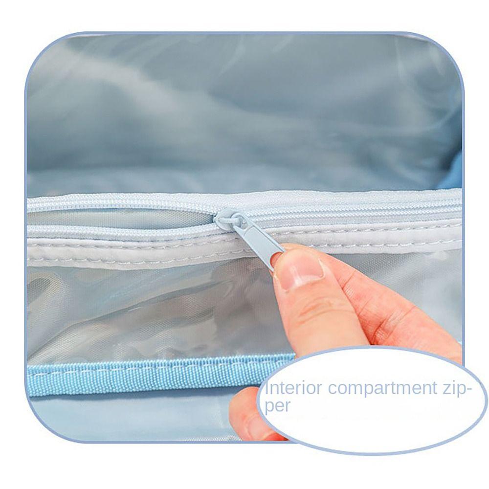 Folding Pen Holder Design Pencil Case Clear Front Window Stationery Storage Pouch  for Student Gift