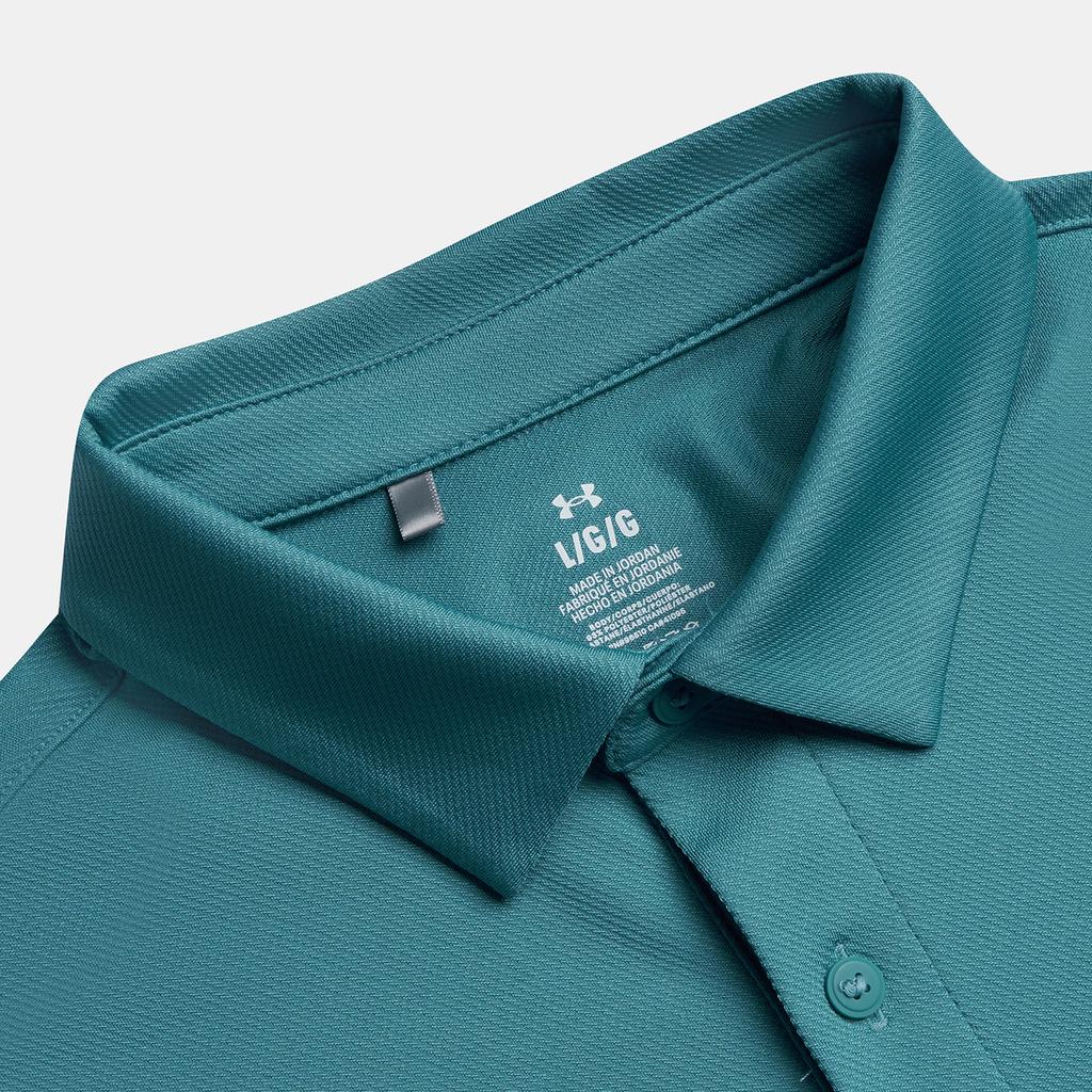 Under Armour Matchplay Golf Casual Simple Classic Button Short Sleeve Polo Shirt Men Tops Limitless-Blue 6009799-466