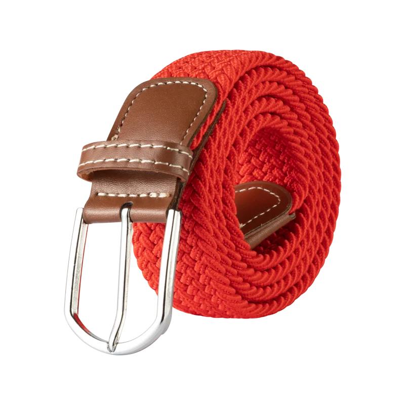 120cm Unisex Elastic Fabric Casual Belt Pin Buckle Expandable Braided Stretch Canvas Simple and Stylish Leisure Men Women Belt