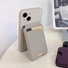 High Quality Business Sle for Magsafe Fold Card Holder Solid Leather Case for IPhone 17 Pro Max 16 15 14 Samsung S26 S25 Ultra