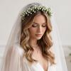 Boho Style Floral Headband Simulated Flower Wedding Headpiece Bridal Wreaths  Seaside Vacation