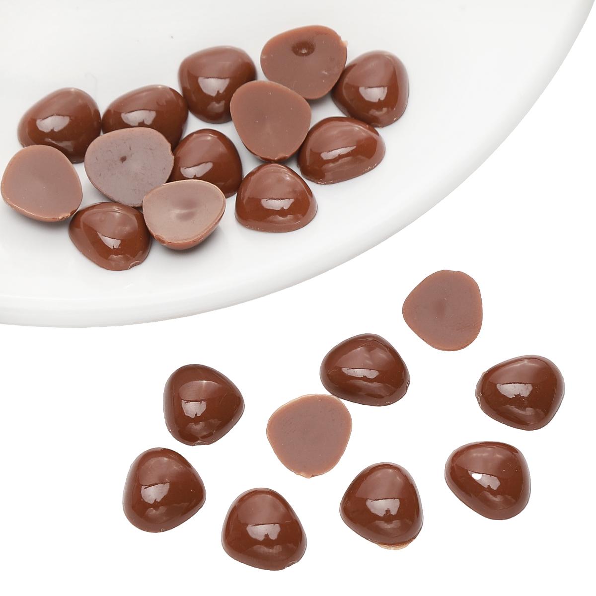 

50/100 шт. Акрилові трикутні носи для ляльок з пласким дном для DIY ведмедя, собаки, лялькового носа 10x11mm коричневий