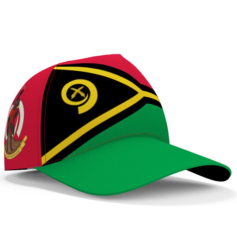 Vanuatu Baseball Cap Free Banner Custom Made Name Number Team Logo Vu Hat Vut Country Travel French Nation Bislama Flag Headgear