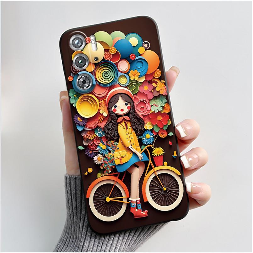 Phone Case For ZTE Nubia Red Magic Redmagic 9 9S Pro Plus 5G Case Cute Love Rabbit Protective Black matte TPU Soft Cover Casing