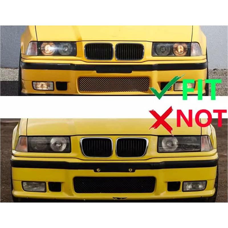 51138122237 Left Front Hood Bumper Kidney Grille Plastic Fit for BMW E36 318is 325i M3 Coupe 1992 1993 1994 1995 1996 1997
