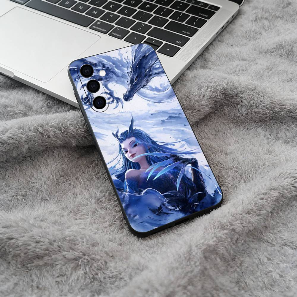 N-Z-Ne-zha Hot anime Black Soft Silicone Phone Case for Samsung Galaxy A73, A71, A72, A70, A53, A52, A51