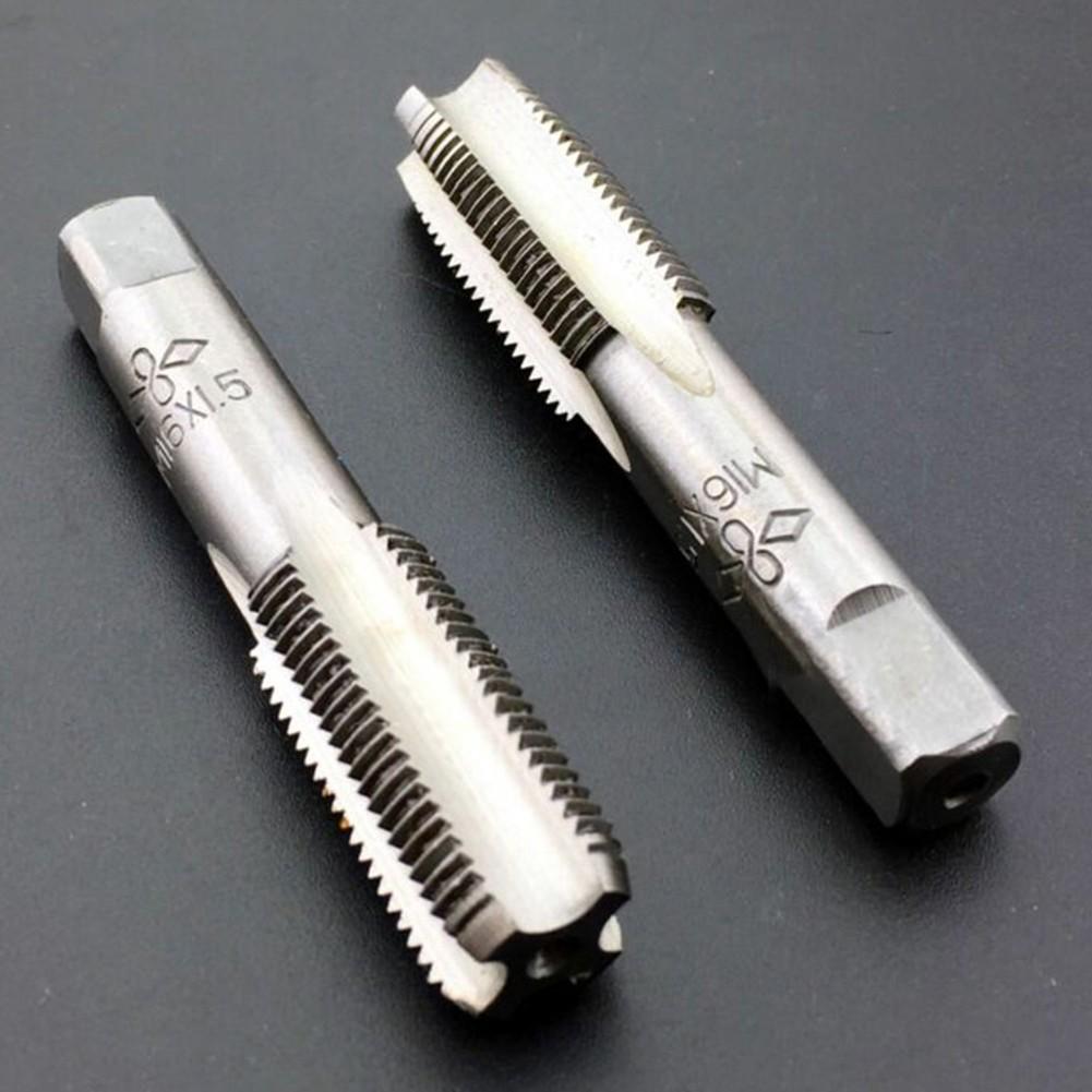 2pcs HSS 16mmx1.5 Metric Taper & Plug Tap Right Hand Thread M16x1.5mm Pitch