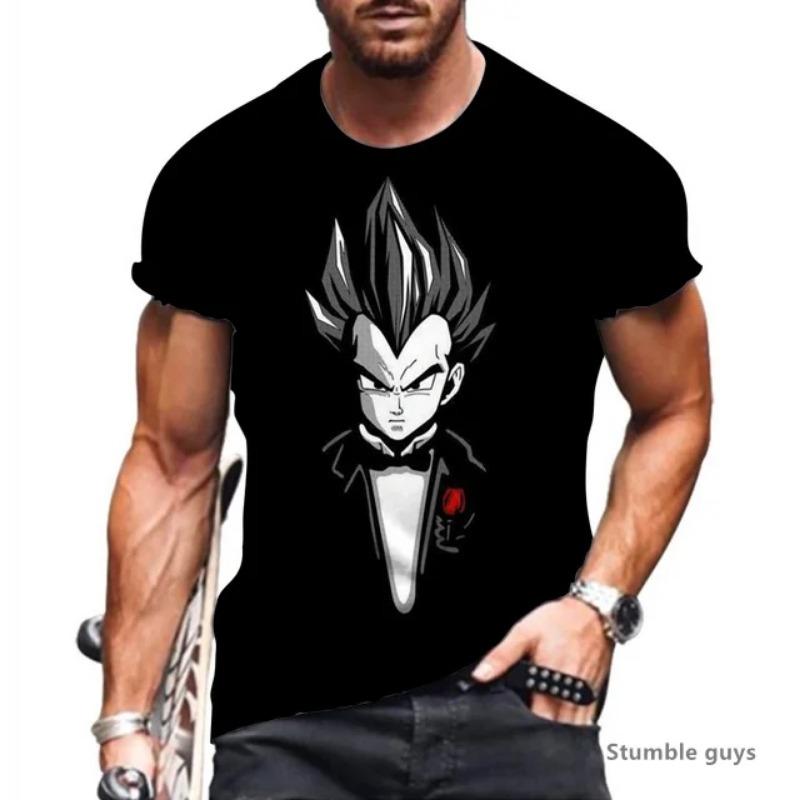 2026 Men's Unisex Anime Dragon Ball Kakarot Tee Goku Vegeta Super Saiyan Oversized TshirtShort Sleeve