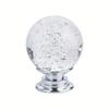 6/18 Pcs Crystal Cabinet Knobs Round Glass Bubble Drawer Pulls Smooth Knobs for Home Cabinets Dressers with Screws 25mm Clear