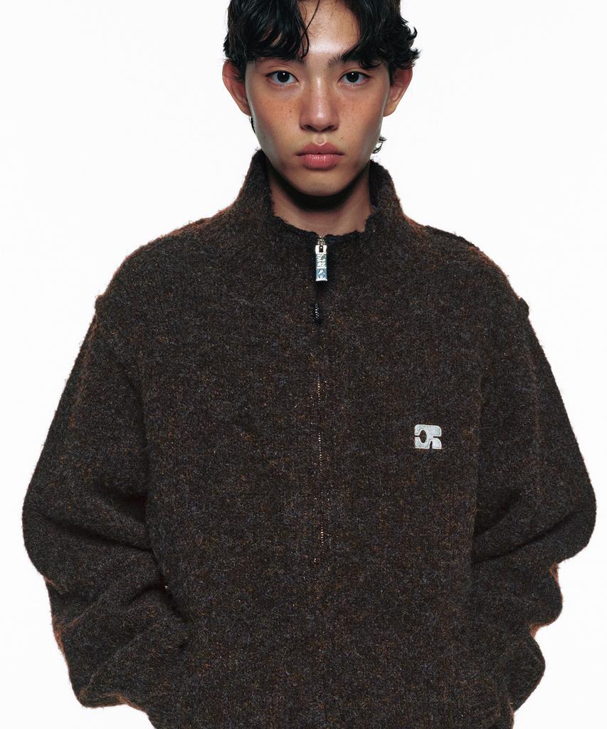Centaur.Kr Centaur Calming Knit Zip-Up_Brown