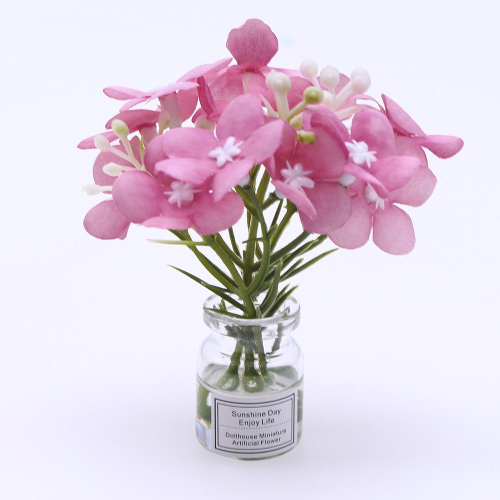 Doll House Miniature Mini Potted Flowers Green Potted Plant Model Toys For Dollhouse Accessories Decoration