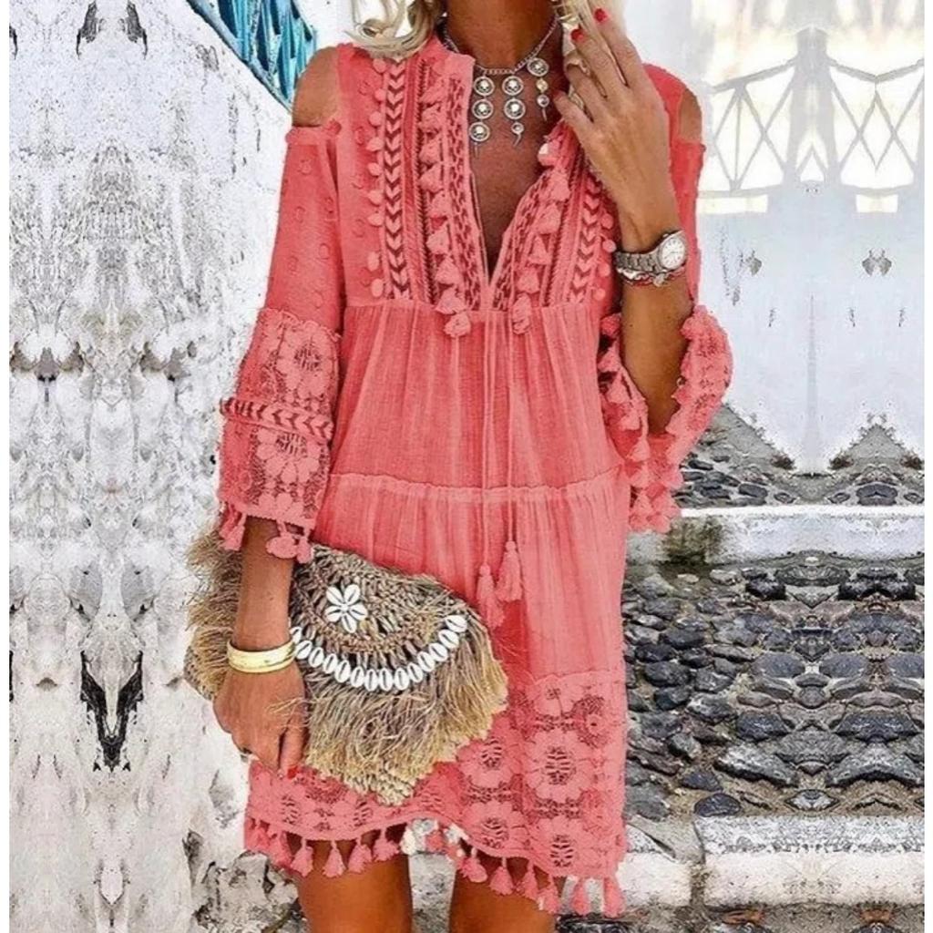 Vestido de Moda Dulce Elegante para Mujer Primavera Verano Nuevo, Vestido Casual Europeo para Damas