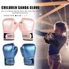 2pcs PU Leather Kids Boxing Gloves Professional Kickboxing Thai Gloves Trendy MMA Fighting Gloves