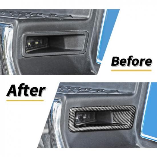 Rear License Plate Lamp Decor Accessories For Dodge Ram 1500 2018+ Carbon Fiber