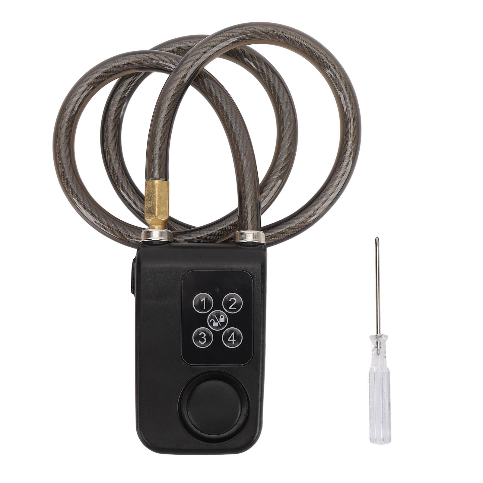 

Замок з паролем для мотоцикла Без ключа Гучна гучність Сигналізація проти крадіжки Низька потужність Сигналізація захисту від дощу Пароль Se Black