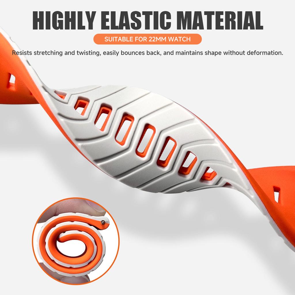 22mm Replace Band for Amazfit Balance/GTR 4 3 2 Silicone Watchband For Amazfit Bip 6 5/ Stratos 3 2 2S Adjustable Strap Bracelet