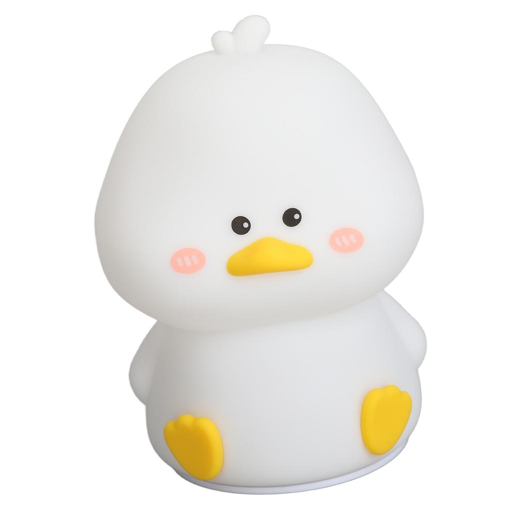 Cute Duck Night Light Soft Silicone Night Lamp Rechargeable Dimmable Bedside Lamp for Bedroom