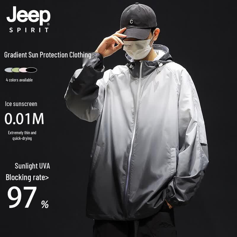 JEEP SPIRIT Unisex Farbverlauf Eisseide Sonnenschutzjacke