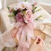 Artificial Silk Flower Bridal Arm Bouquet Lightweight Wedding