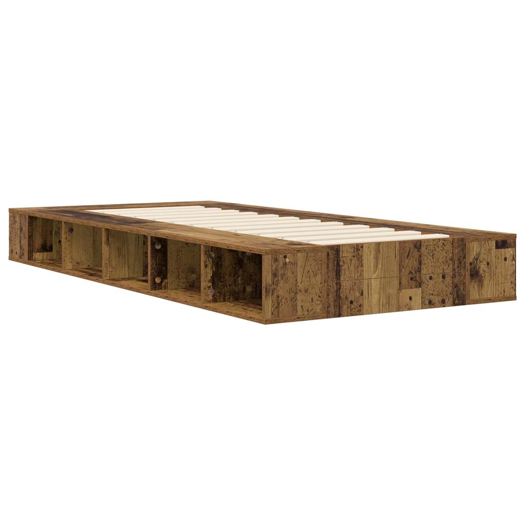 Bed Frame with Storage Space Reclaimed Wood 80 x 200 cm Engineered Wood
