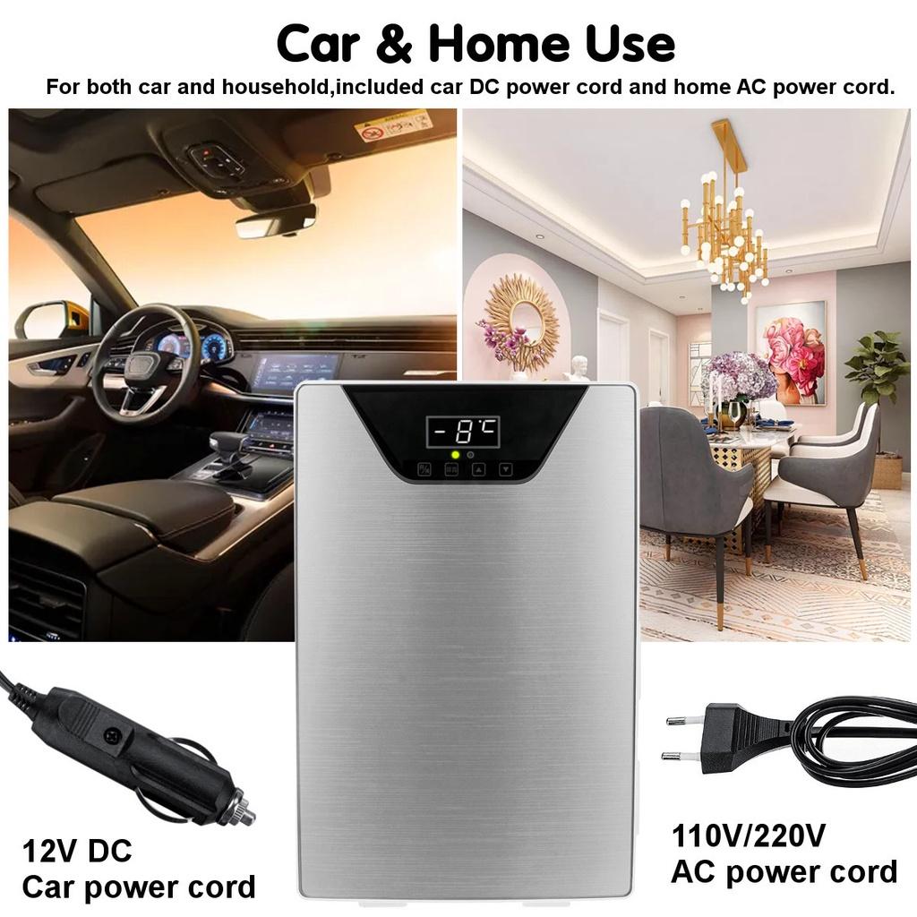 Mini Car Refrigerator LCD Display Outdoor Portable Fridge Freezer Cooler or Warmer For Home Travel Camping 20L