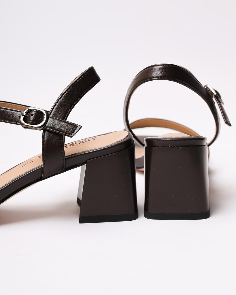 Riemchensandalen mit Absatz Aiformaria 92822903 36 schokoladenfarben Leder