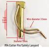 High-Strength Double Coil Safety Latch & Shear Pin for Rotary Tiller