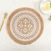 Nordic Style Simple Hand Woven Jute Placemat Plate Mat Retro Restaurant Cotton Linen Decorative Mat Shooting Prop Vase Mat YLE447
