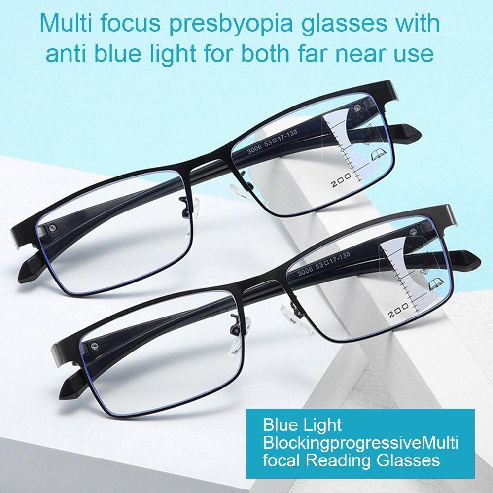 Fashion Progressive Multifocal Reading Glasses Women Business Presbyopia Eyewear TR90 Flexible Photochromic Eyeglasses