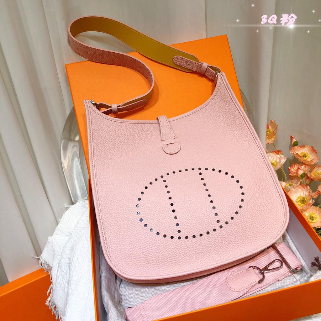 Spot Wholesale Top Layer Cowhide Evelyn Bag Genuine Leather Mini Bucket Bag TC Leather Mini Shoulder Crossbody Bag Tide