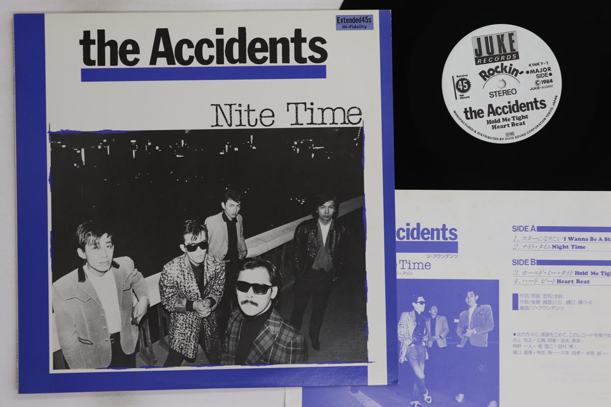 

12inch Record ACCIDENTS - Nite Time KINKY1 JUKE 1984 Japan Japanese Pop/Rock Used