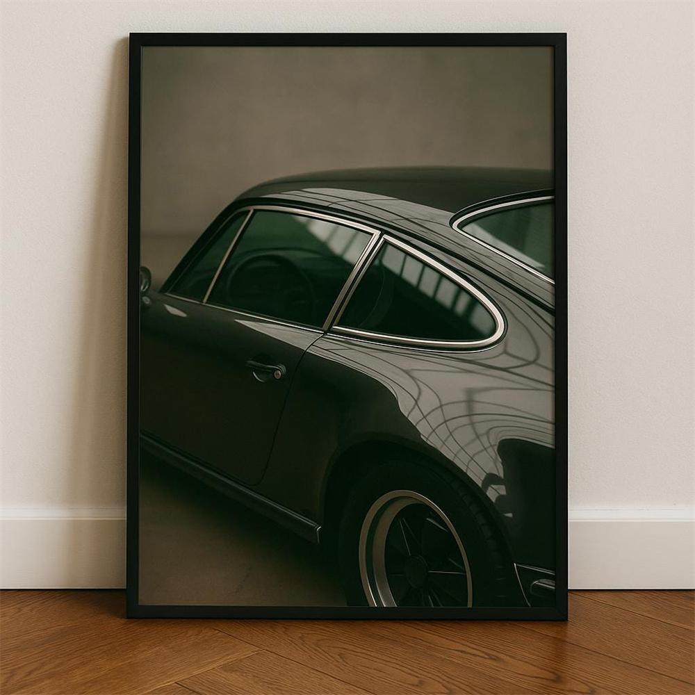 Vintage Schwarz-Weiß-Sportwagen-Fotodruck Moderne Schlafzimmer-Wanddekoration Auto-Poster Schwarz-Weiß-Sportwagen-Leinwanddruck