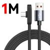 3-1PCS 100W 6A Right-angle USB To Type-C Fast Charging Data Cable Braided Cord for IPhone Samsung Xiaomi Phone Laptop 1/1.5/2m