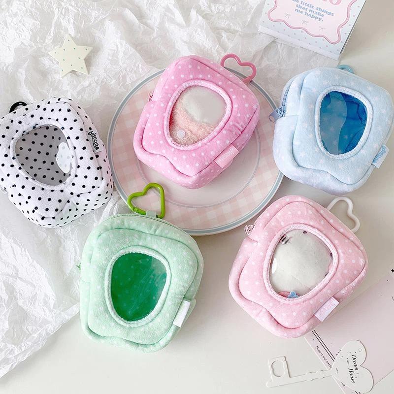 1Pcs Durable Doll Display Bag Polka Dot With Heart Carabiner Doll Carrying Bag Bag Keychain Pendant Mini Ita Bag