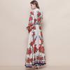 Elegantní Nádherné Květinové Večerní Šaty Dámské Jednoradové Tištěné Dlouhé Společenské Šaty Dámské Ležérní Elegantní Festivalové Oblečení Nové
