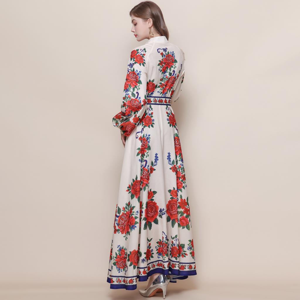 Elegantní Nádherné Květinové Večerní Šaty Dámské Jednoradové Tištěné Dlouhé Společenské Šaty Dámské Ležérní Elegantní Festivalové Oblečení Nové
