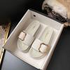 Leather version~ Slippers women's outer wear 2025 new summer fashion versatile thick bottom non-slip women's sandals beach