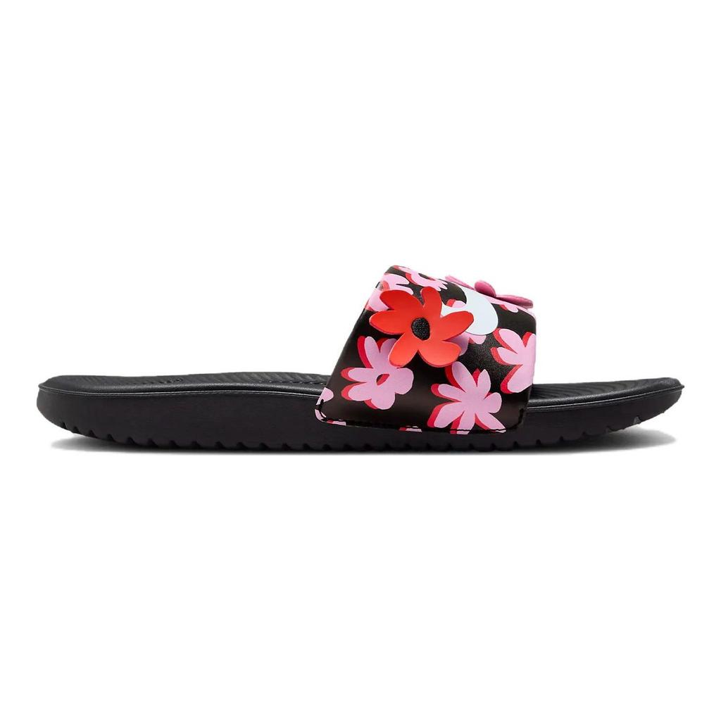 Nike Kawa SE Slide GS Floral Kids Sneakers Black Pink-Rise Picante-Red FJ2872-001