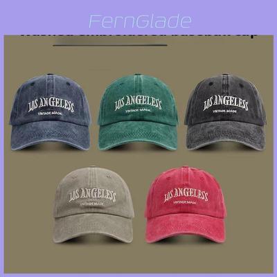 Vintage Wash American Style Baseball Cap With Embroidered Letters For Casual Sun Protection